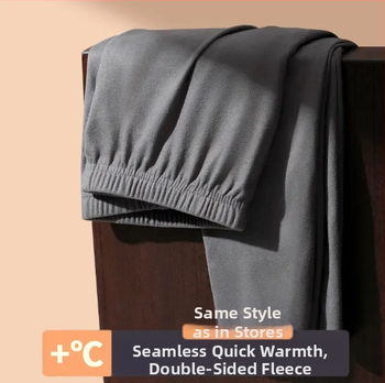 Vyriški terminiai kelniai su fliso vidine apdaila, viens spalvos poliesteris (181–200 g/m², 90–95% poliesterio, Išlaiko šilumą)