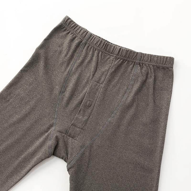 Vyrinės šiltos velūro termo kelnės, trumpesnio ilgio, vienos spalvos, 70–80% poliesterio