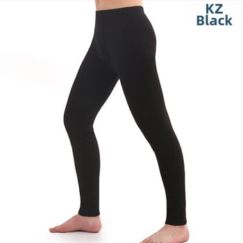 Термични долнища за базов слой, тесен силует, удебелен флийс, пълнеж от полиестерни влакна, полиестерна тъкан