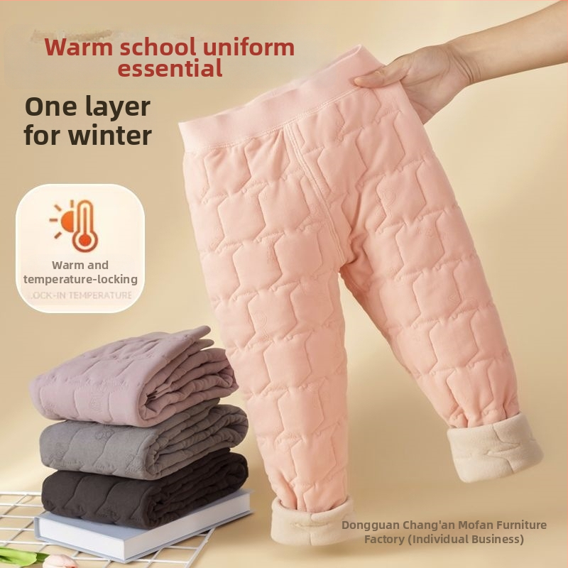 Mokyklinės termovynės su flisiniu pamušalu, stora tiesi kirpimo linija, šilko-pamuko užpildas, dirbtinės odos audinys