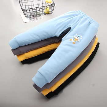 Vaikų žieminės kelnes, tiesaus kirpimo, storos, išorė ir pamušalas iš dirbtinės odos, užpildas iš šilko-pamuko