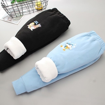 Vaikų žieminės kelnes, tiesaus kirpimo, storos, išorė ir pamušalas iš dirbtinės odos, užpildas iš šilko-pamuko