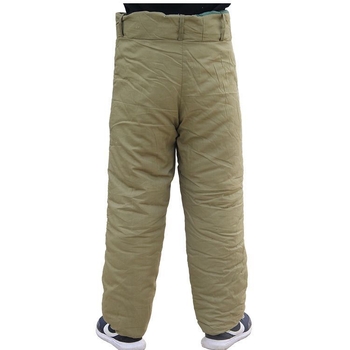 Sirge lõikega püksid puuvillase täidisega, peamine materjal – kunstnahk, keskmine vöökoht, talveks