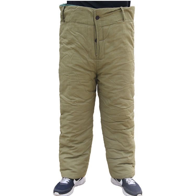 Sirge lõikega püksid puuvillase täidisega, peamine materjal – kunstnahk, keskmine vöökoht, talveks