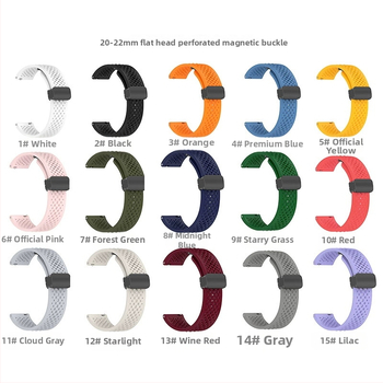 Xiaomi Watch S4 Sporthoz szilikon szíj mágneses csattal, légzőnyílásokkal, hajtogatható, 22 mm szélességű