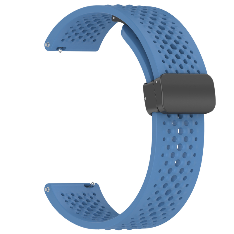 Xiaomi Watch S4 Sporthoz szilikon szíj mágneses csattal, légzőnyílásokkal, hajtogatható, 22 mm szélességű