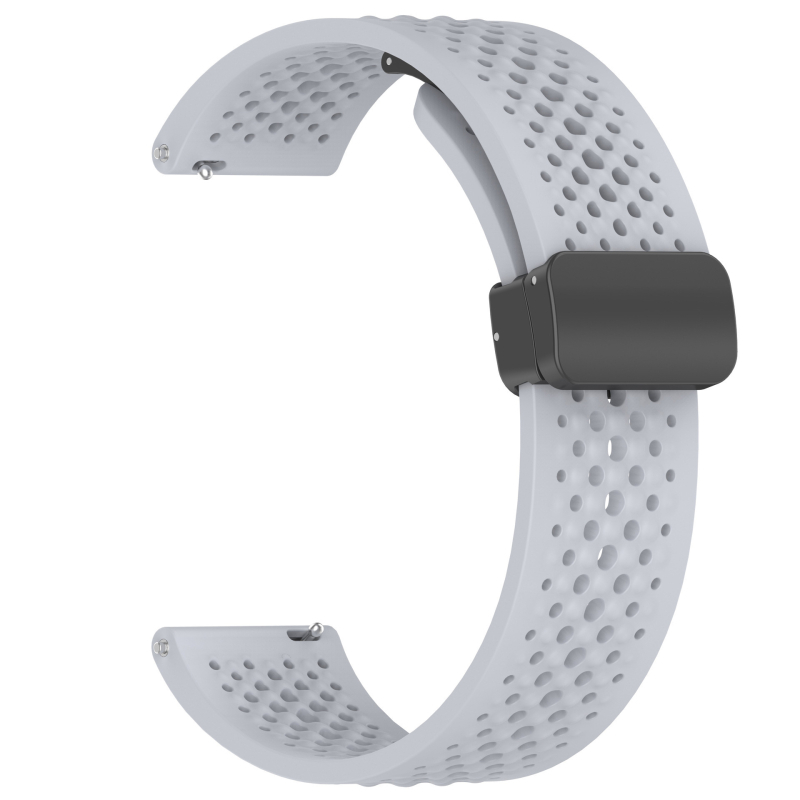 Xiaomi Watch S4 Sporthoz szilikon szíj mágneses csattal, légzőnyílásokkal, hajtogatható, 22 mm szélességű