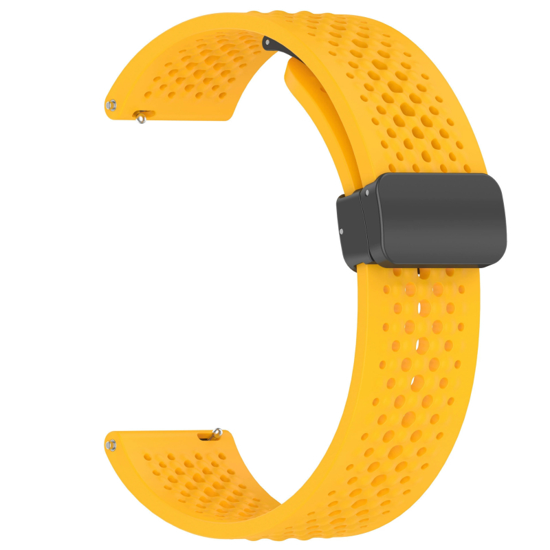 Xiaomi Watch S4 Sporthoz szilikon szíj mágneses csattal, légzőnyílásokkal, hajtogatható, 22 mm szélességű