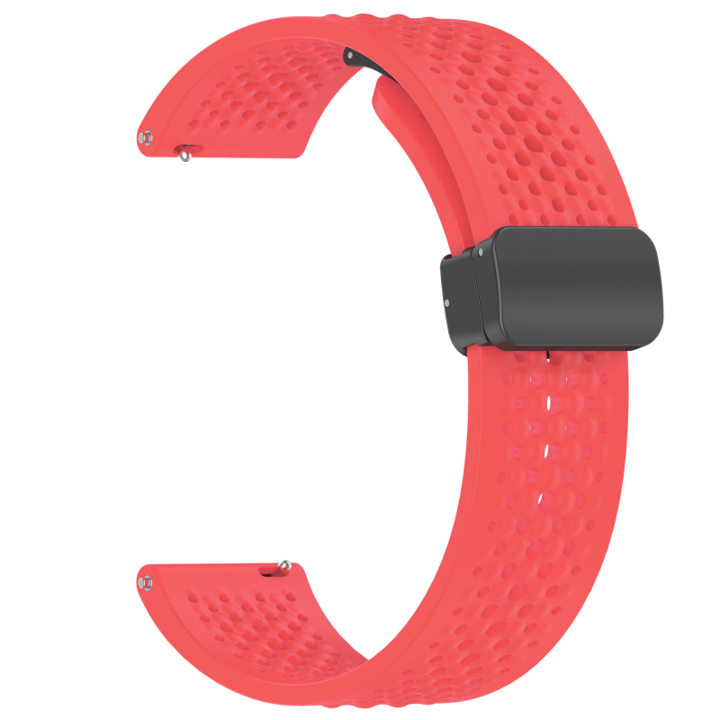 Xiaomi Watch S4 Sporthoz szilikon szíj mágneses csattal, légzőnyílásokkal, hajtogatható, 22 mm szélességű