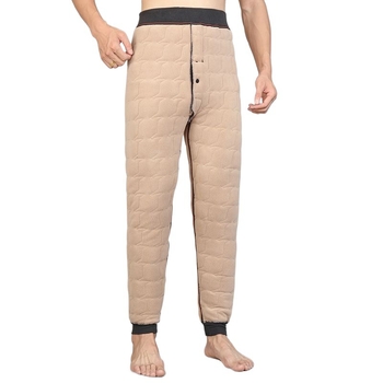 Vyriniai žieminiai terminiai kelniai su avies pūko įdėklu, aukštos juosmens, storos ir priglundančios