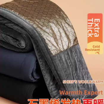 Romon vyriški laisvalaikio kelniai su tiesiu kirpimu – storas fliso pamušalas, siid–medvilnės užpildas, dirbtinė oda išorėje ir viduje, žiema 2024