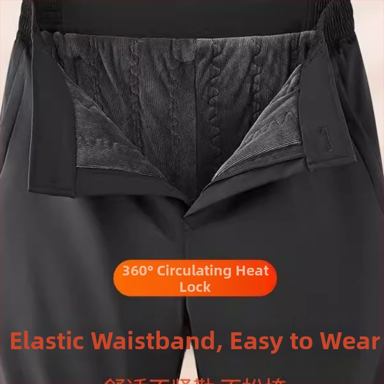 Romon vyriški laisvalaikio kelniai su tiesiu kirpimu – storas fliso pamušalas, siid–medvilnės užpildas, dirbtinė oda išorėje ir viduje, žiema 2024