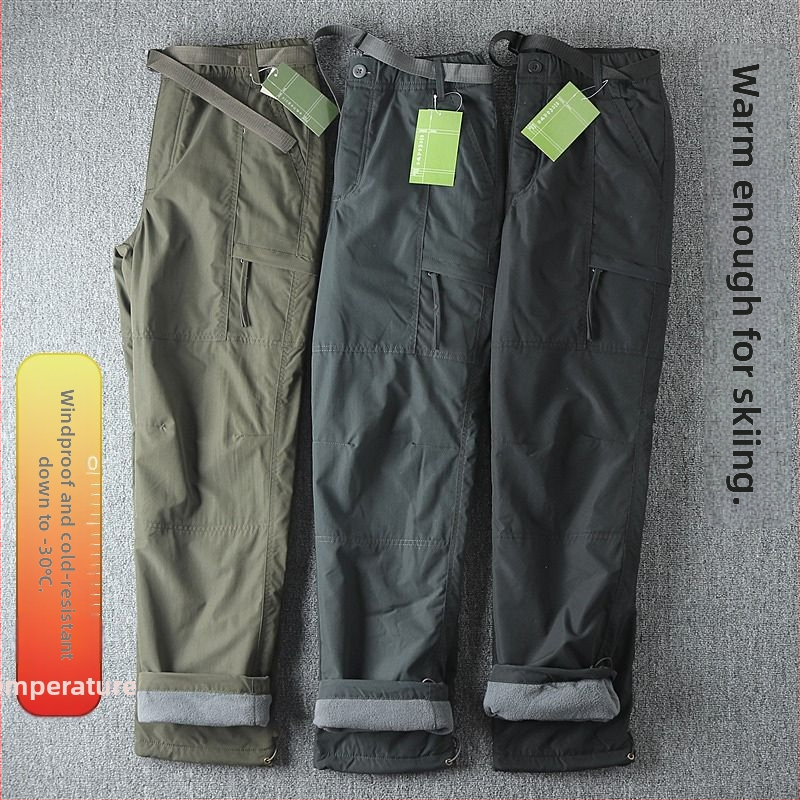 Vyrų lauko žygio kelnės, tiesus kirpimas, storas pamušas, šilkas-pamuko užpildas, pagrindinis audinys - dirbtinė oda, pamušas - dirbtinė oda