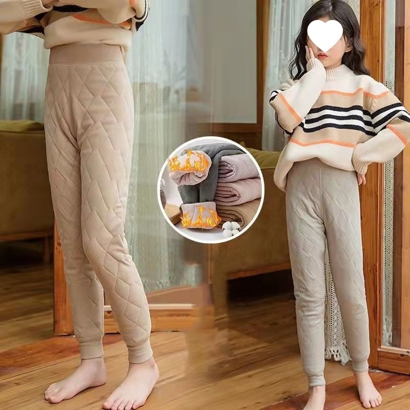 Dječje hlače s flis presvlakom za zimu, ravni kroj, jednobojne, debele, punjenje svile-pamučno, proljeće 2025