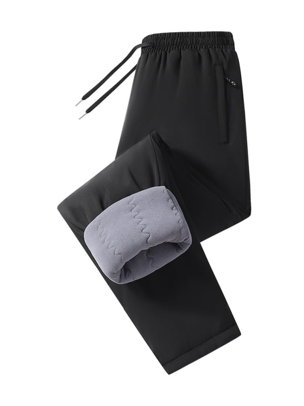 Зимни панталони с дебела поларена подплата, права кройка, средна талия, основен плат 100% полиестер, пълнител полиестер