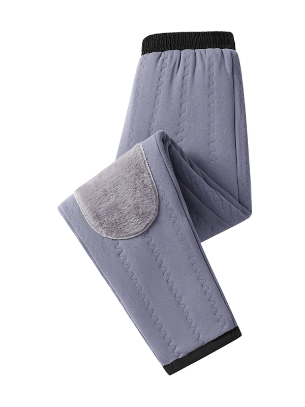 Зимни панталони с дебела поларена подплата, права кройка, средна талия, основен плат 100% полиестер, пълнител полиестер