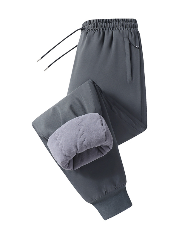 Зимни панталони с дебела поларена подплата, права кройка, средна талия, основен плат 100% полиестер, пълнител полиестер