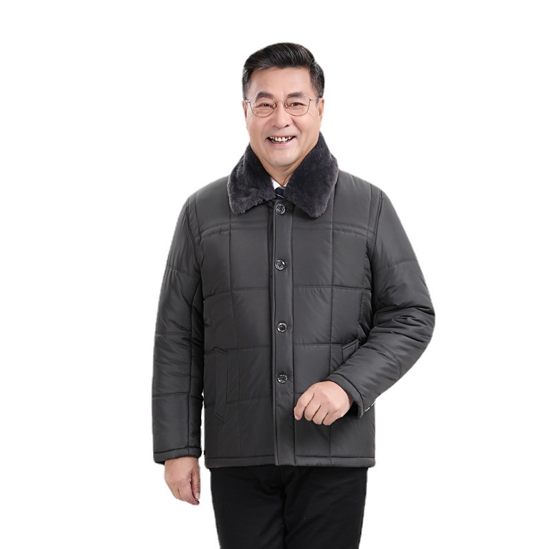 Vyriškas išorinis švarkas su ilgomis rankovėmis, vieno įrišimo užsegimas, tankus poliesterio audinys (100% poliesteris).