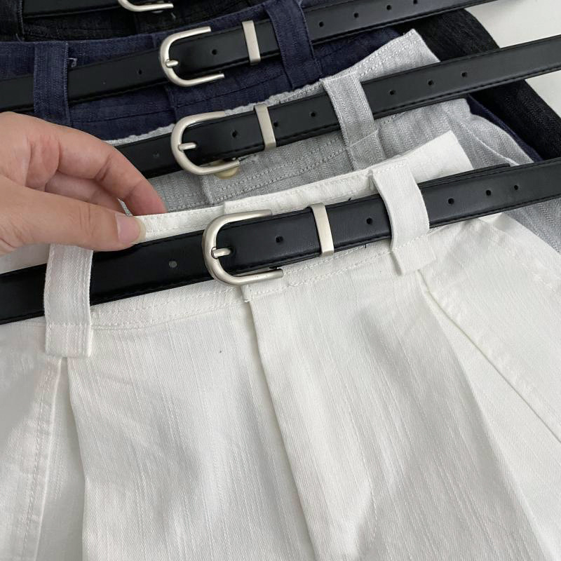 Ženske pamučne široke hlače s srednjim strukom, casual stil, jesen 2025