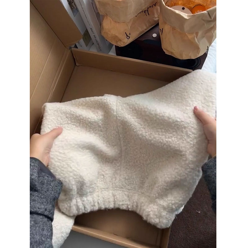 Női magas derekú vastagított kötős jogger nadrág, elasztikus derék, egyenes szabás