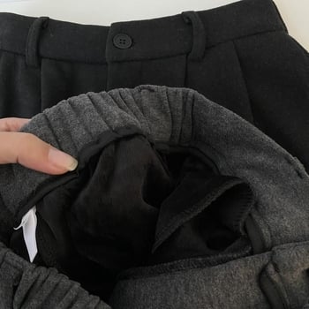 Casual pamučne hlače za žene, visokim strukom, slobodan kroj, dužina 9/10, mikroelastičnost