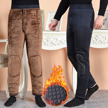 Vyriski žiemos kelnės su fliso įdaga, tiesus kirpimas, šilko-pamuko užpildas, poliesterio mišinio audinys, aukšta juosta