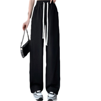 Ženske široke hlače s visokim strukom, ležeran kroj, drapirana silueta, poliester 30–50%