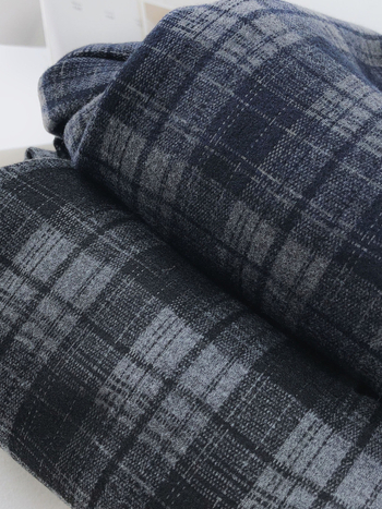 Ženske hlače s flis podstavom, karirani uzorak, široke nogavice, visok pojas, debele