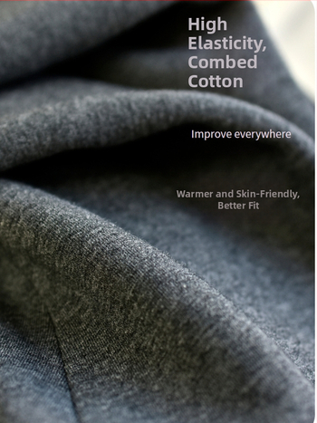 Puuvillased püksid talvefliisi voodriga, kõrge talje, tihe lõige, 9/10 pikkus