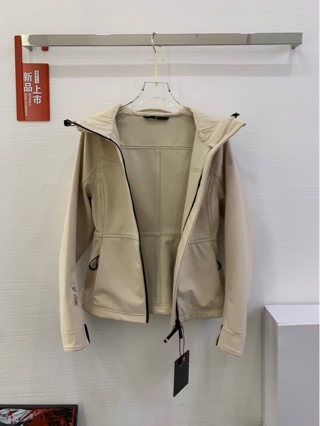 Ženska fleece windbreaker jakna s kapuljom, strukiranje, panelni detalji, korejski stil