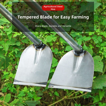 Манганова стомана мотика с заварена стоманена тръба, дълга дръжка, подходяща за засаждане на зеленчуци и оране, за копаене на бамбукови издънки