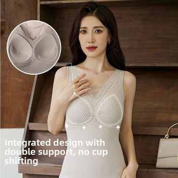 Жилетка с широки рамена, безшевна еднопарче, дантела, полиестер, есен-зима