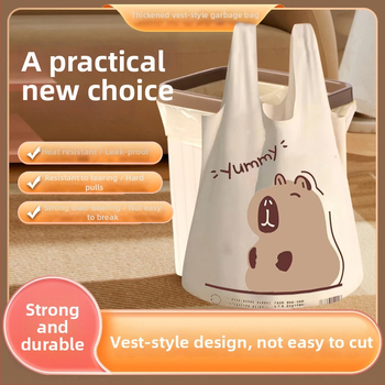Naminiai šiukšlių maišai su kapibara karikatūriniu dizainu, didelis talpa, spausdintas logotipas, galima pritaikyti
