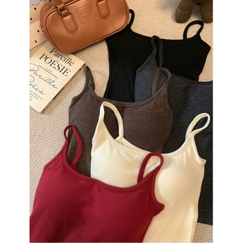 Női melegítő felső beépített kosaras melltartóval és párnával, kerek nyakú, egyrétegű, akril rost 70–80%, közepes súlyú 181–200 g/m²