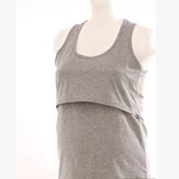 Korėjietiško stiliaus medvilninė maitinančioji liemenė nėščioms moterims, be rankovių, apvaliu kaklo iškirpimu, 95% medvilnė