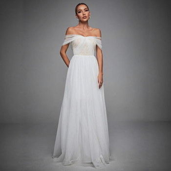 Egyvállas ujjatlan estélyi ruha, A‑vonalú, hosszú, középmagas derékkal, poliészter 95%+, nyár 2024, vállalati rendezvényre