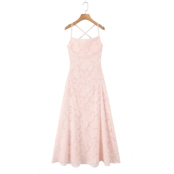 Ruha - Ujjatlan, hátsó kivágás, jacquard, poliészter-spandex, hosszú