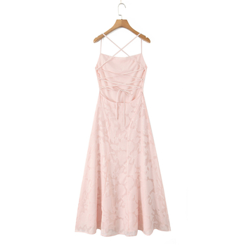 Ruha - Ujjatlan, hátsó kivágás, jacquard, poliészter-spandex, hosszú