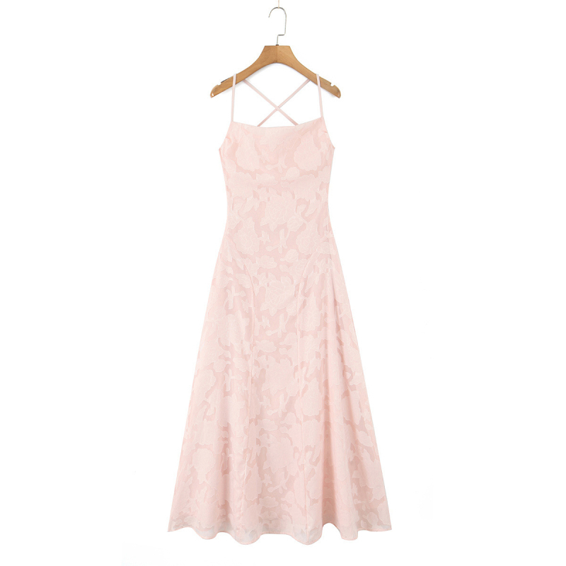 Ruha - Ujjatlan, hátsó kivágás, jacquard, poliészter-spandex, hosszú