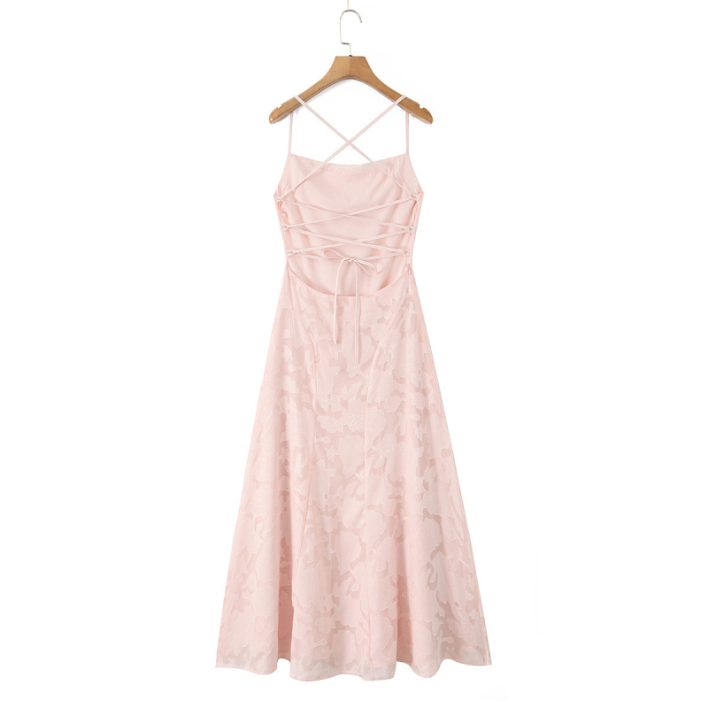 Ruha - Ujjatlan, hátsó kivágás, jacquard, poliészter-spandex, hosszú