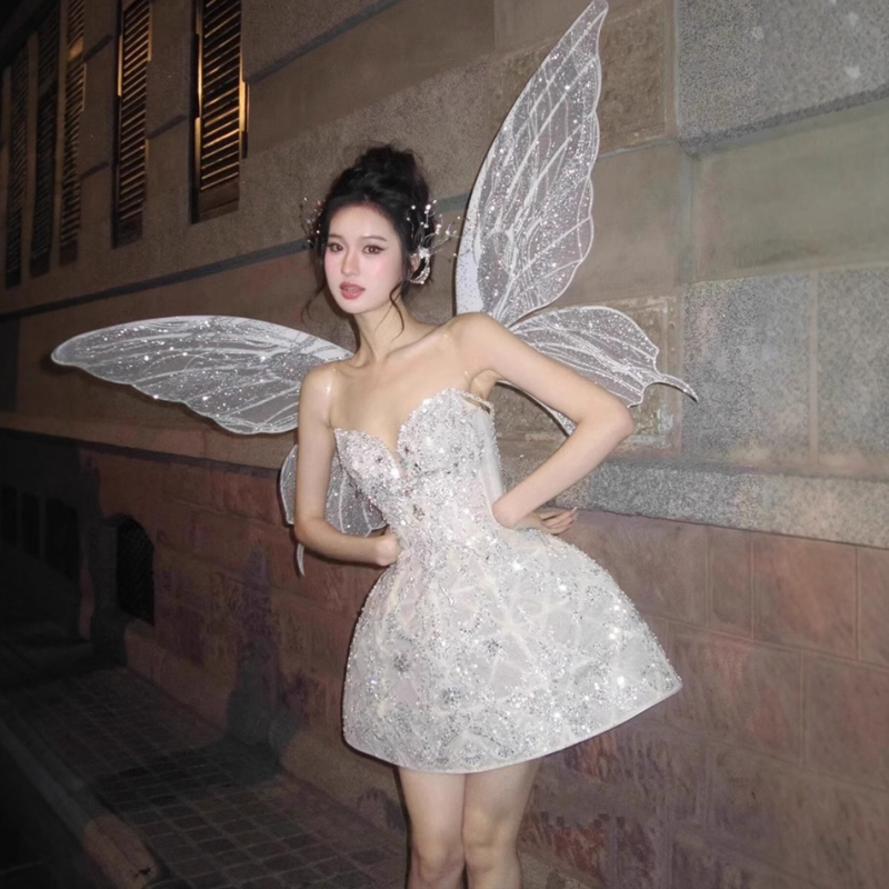 Ženska haljina bez rukava, visokim strukom, A-linijski kroj, kratka suknja, proljeće 2025