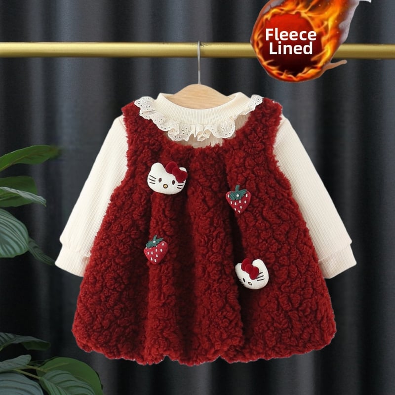 Dječja haljina princeza za djevojčice, crtani uzorak, poliester tkanina, podstava poliester 100%, za dob 1-3 godina