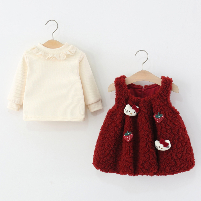 Dječja haljina princeza za djevojčice, crtani uzorak, poliester tkanina, podstava poliester 100%, za dob 1-3 godina