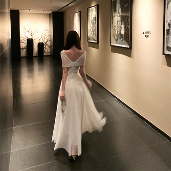 Rochie maxi din poliester, fără mâneci, decolteu în V, talie înaltă, croială A-line