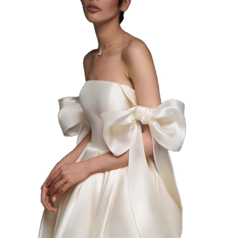 Poliester haljina A-linije, tanke naramenice, visok struk, midi duljina