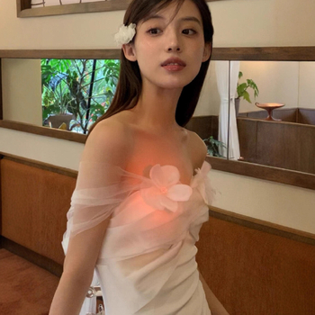 Сватбена рокля без презрамки, А‑линия, дълга пола, висока талия