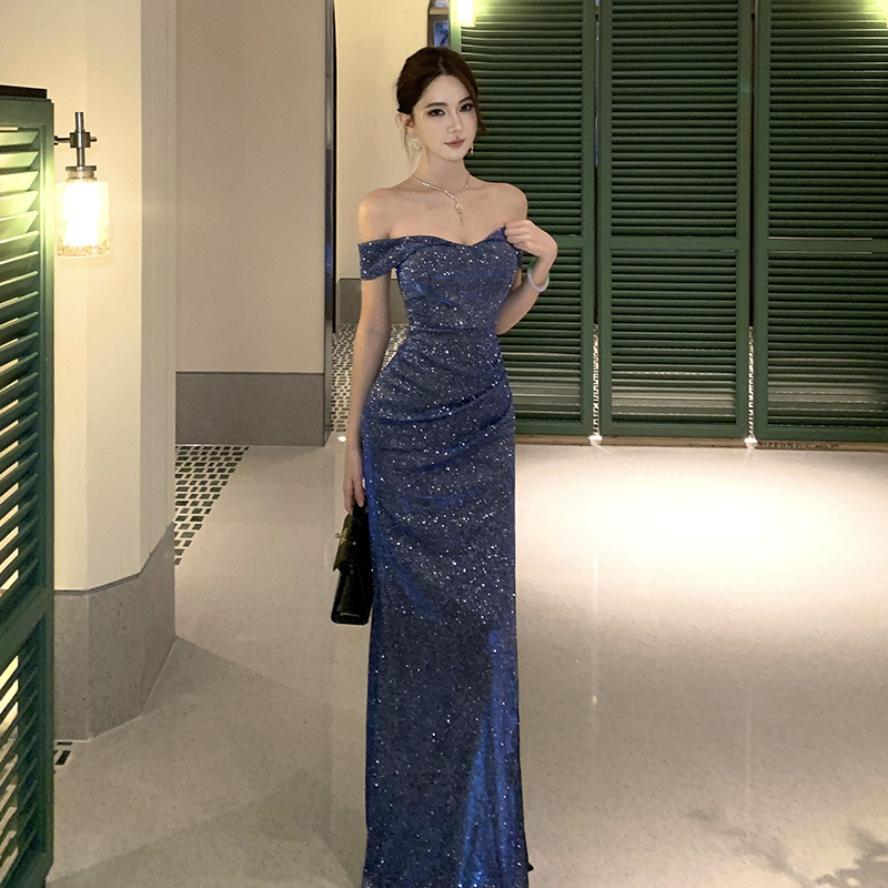 Haljina, camisole stil, bez rukava, duga haljina A-linije, visok struk, tkanina od poliestera i akrila