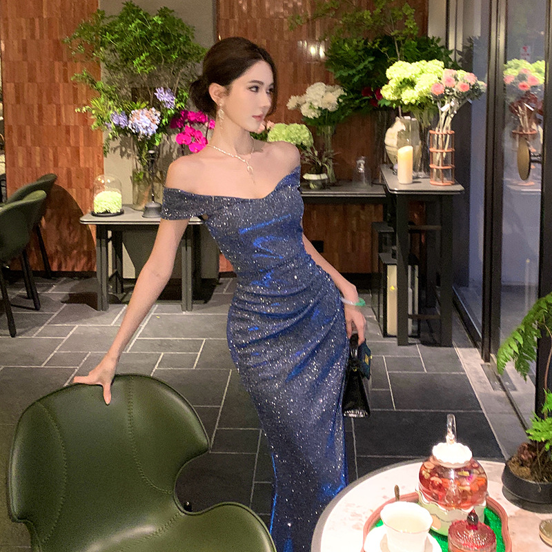 Haljina, camisole stil, bez rukava, duga haljina A-linije, visok struk, tkanina od poliestera i akrila