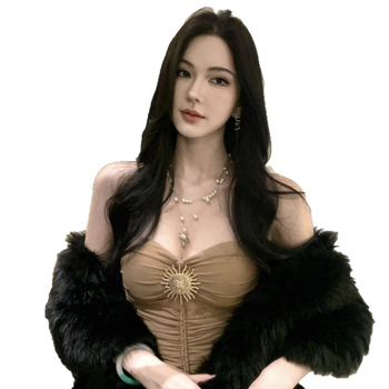 Ruha A-vonalú, hosszú, V-nyakú, magas derekú