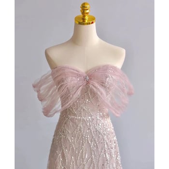 Estélyi ruha | magas derekú, halfarok sziluett, ujj nélküli, hosszú, poliészter anyagból